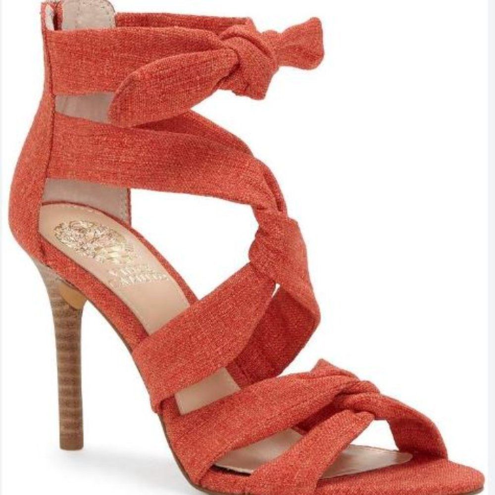 Vince Camuto Orange-Red Strappy Heels